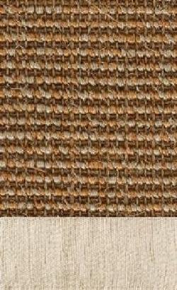 Sisal Salvador bronze 064 tæppe med kantbånd i Hør creme